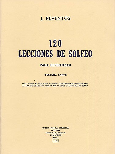 Reventos 120 Lecciones De Solfeo Iii