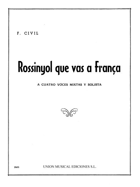 Civil: Rossinyol Que Vas A Franca 4 V.M
