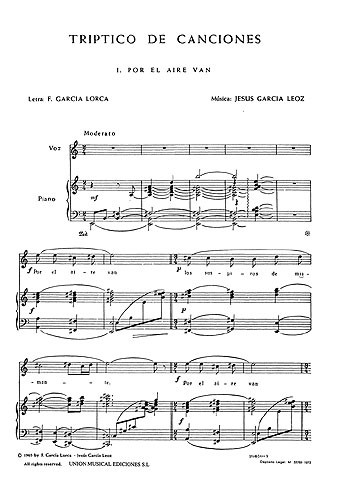 Garcia Leoz: Triptico De Canciones