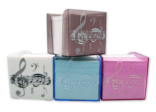 Pink Treble Clef Memo Note Block