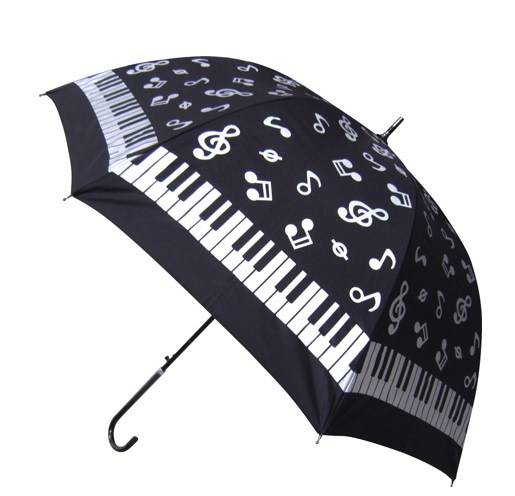 Black And White Music Notes/Keyboard Umbrella