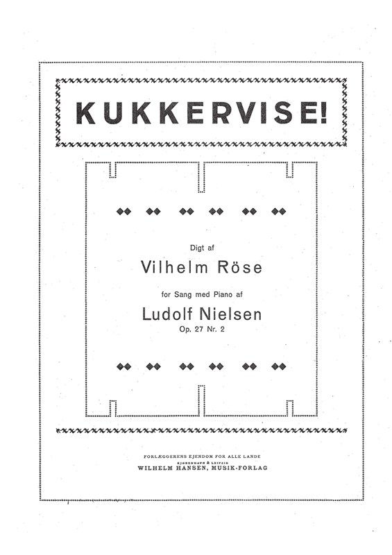 Kukkervise Op. 27 Nr. 2