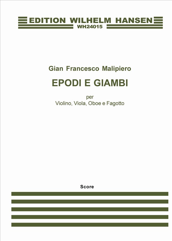 Gian Francesco Malipiero: Epodi E Giambi (Miniature Score)