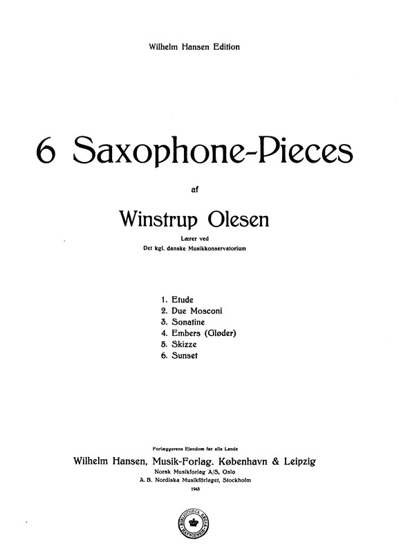 6 SAXOFONSTYKKER