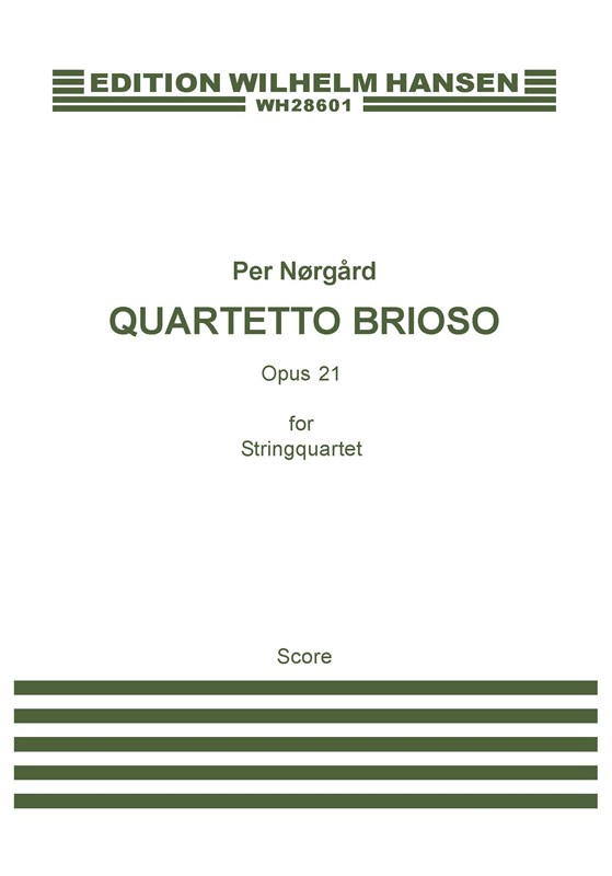 Per Nørgård: 'Quartetto Brioso' String Quartet No.2 (Study Score)