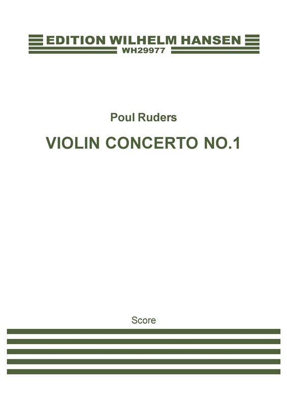 RUDERS POUL VIOLIN CONCERTO NO1 VIOLIN & ORCHESTRA SCORE
