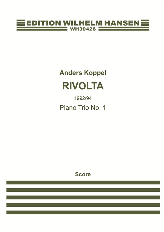 Koppel Rivolta Piano Trio No.1 Vln/Vlc/Pf Sc/Pts