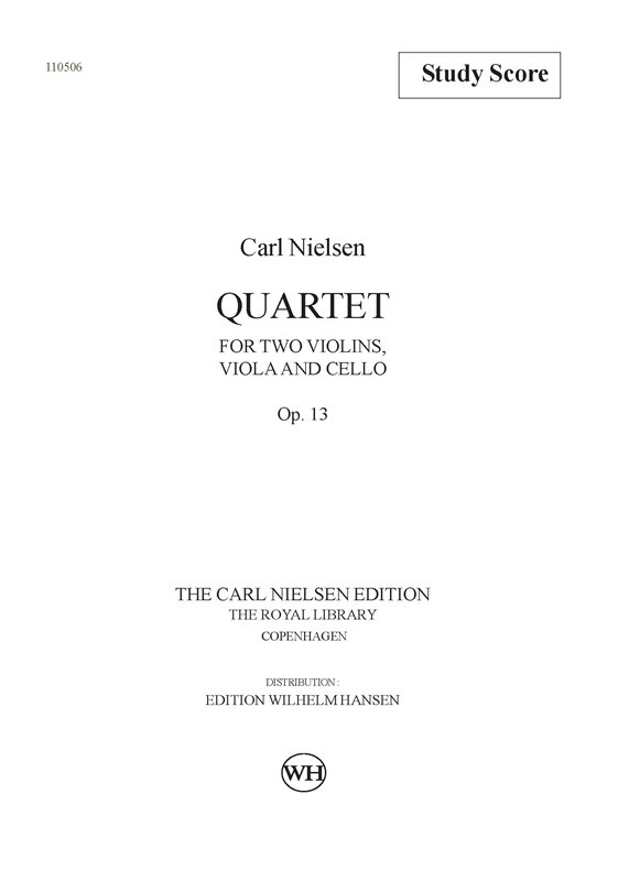 Carl Nielsen: String Quartet Op.13 In G Minor (Study Score)