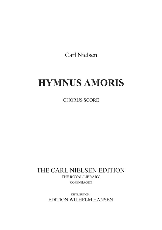 Carl Nielsen: Hymnus Amoris Op.12 (Chorus Score)