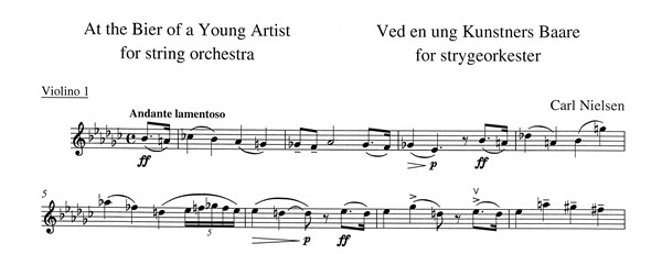 Carl Nielsen: Ved En Ung Kunstners Båre (At The Bier Of The Young Artist) - Parts