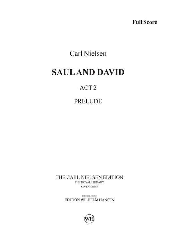 Carl Nielsen: David And Saul-Prelude To Act 2 (Score)