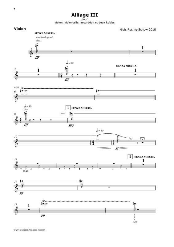 Niels Rosing-Schow: Alliage III (Parts)