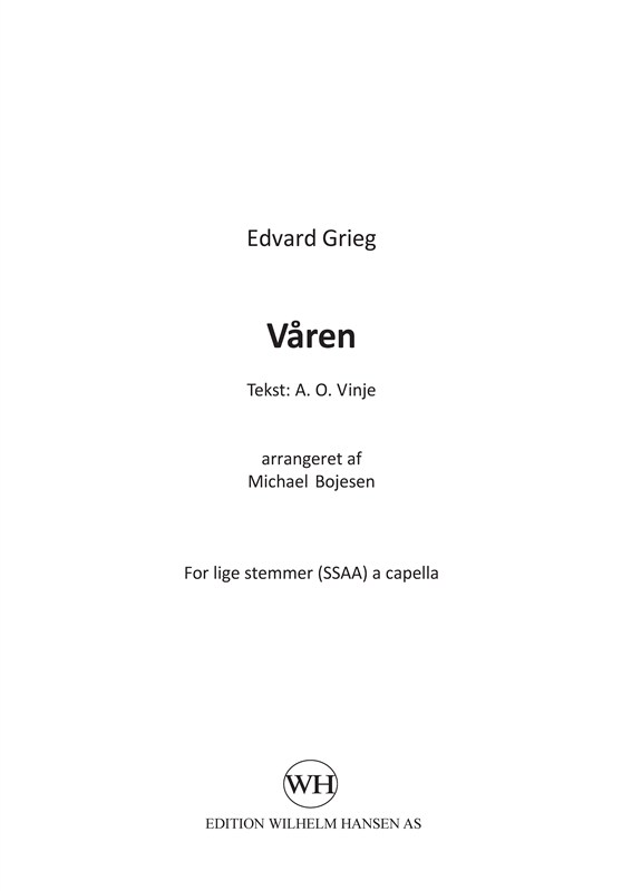 GRIEG EDVARD BOJESEN MICHAEL VÅREN