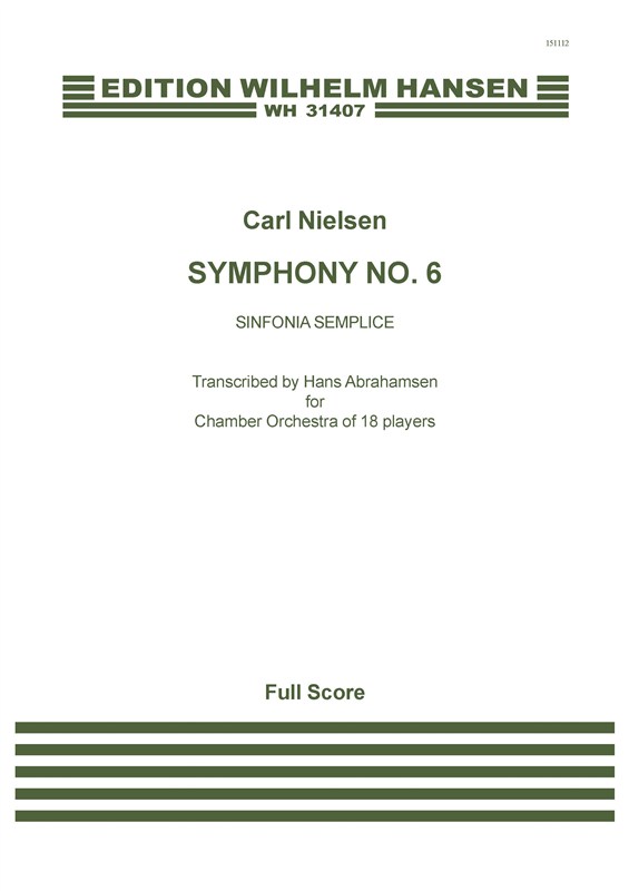 Carl Nielsen: Symphony No.6 "Sinfonia Semplice" (score)