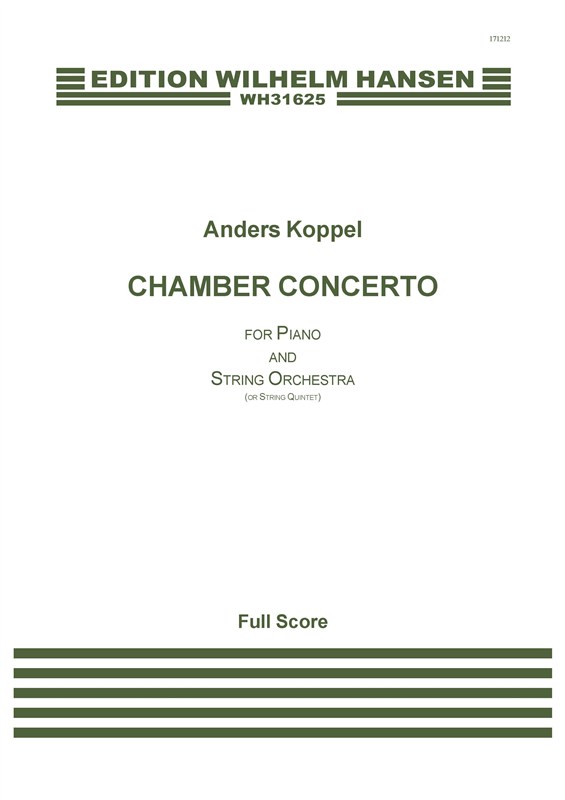 Anders Koppel: Piano Chamber Concerto (Score)