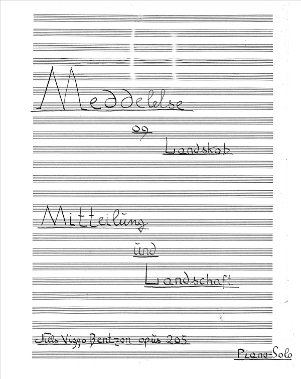 Niels Viggo Bentzon: 12 Meddelelse Og Landskab Op. 205 (Piano Solo)