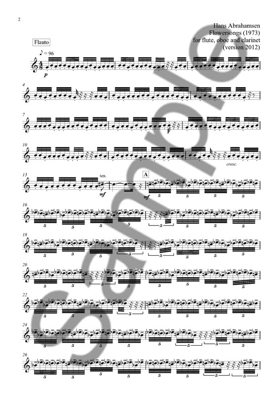 Abrahamsen Flowersongs Ver. 2012 Pts