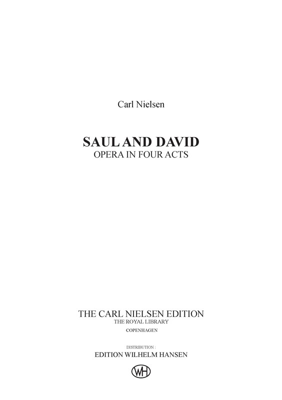 Carl Nielsen: Saul og David Dansk/Engelsk (Score)