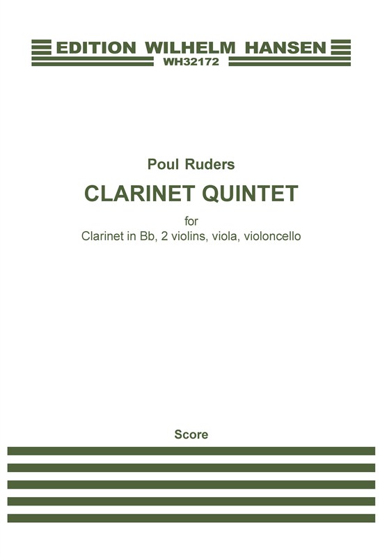 Poul Ruders: Clarinet Quintet (Score)