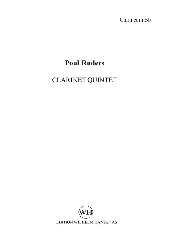 Poul Ruders: Clarinet Quintet (Parts)