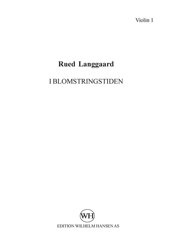 Rued Langgaard I Blomstringstiden Soprano And String Quartet Pts