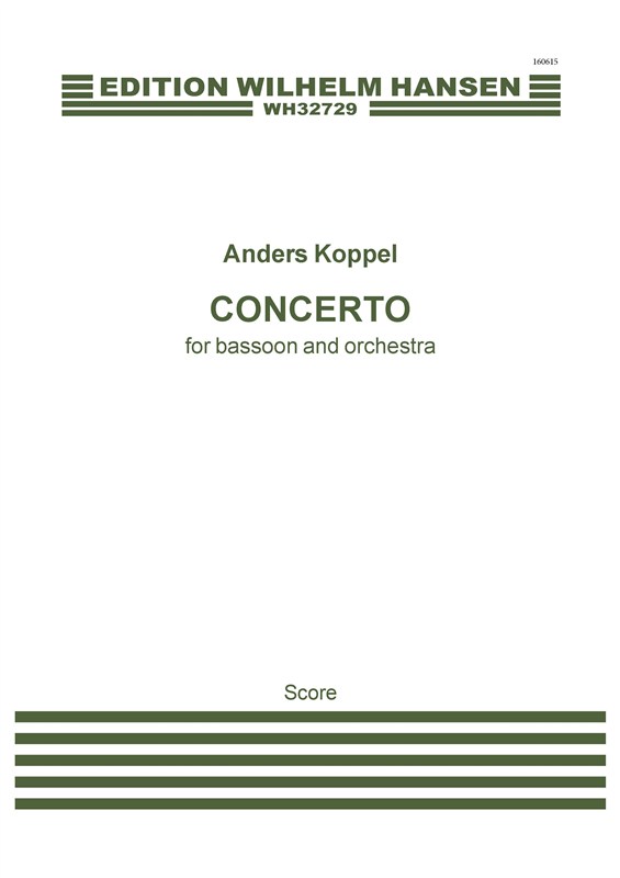 Anders Koppel: Concerto For Bassoon And Orchestra (Score)