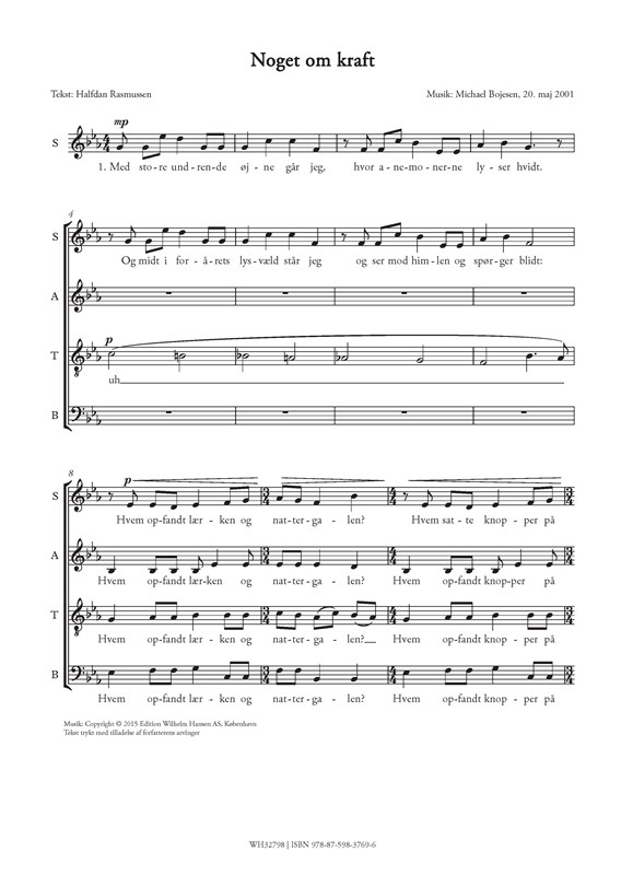 Michael Bojesen: Noget Om Kraft (SATB)
