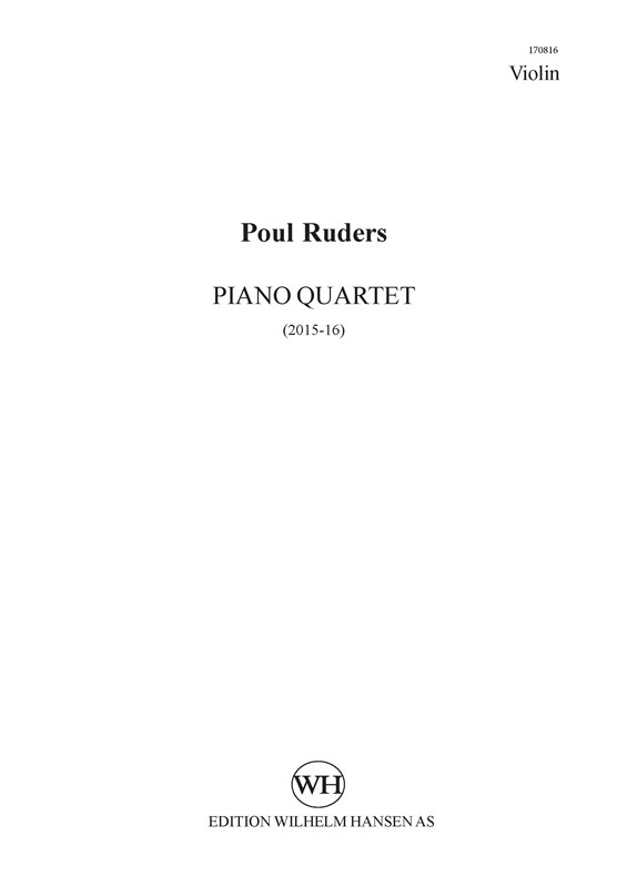 Poul Ruders: Piano Quartet (Parts)