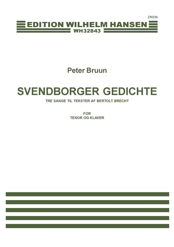 Peter Bruun: Svendborger Gedichte (Score)