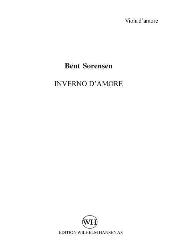 Bent Sørensen: Inverno d'Amore (Parts)