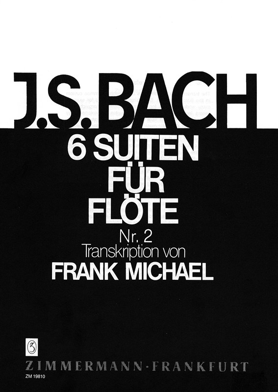 Bach, Js: Suite No 2 In D Minor Bwv 1008