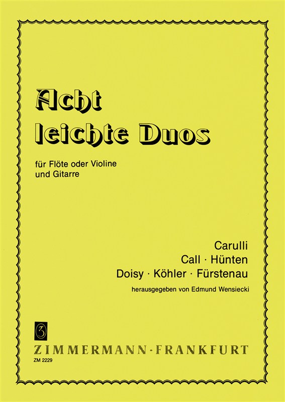 Acht Leichte Duos Fr Flte (Violine)