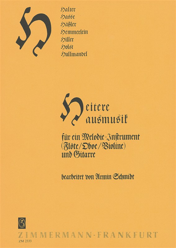 Abc-reihe H: Heitere Hausmusik Fr 1