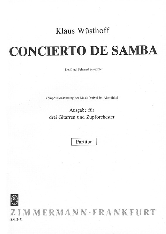 Concierto De Samba Fr 3 Gitarren Und