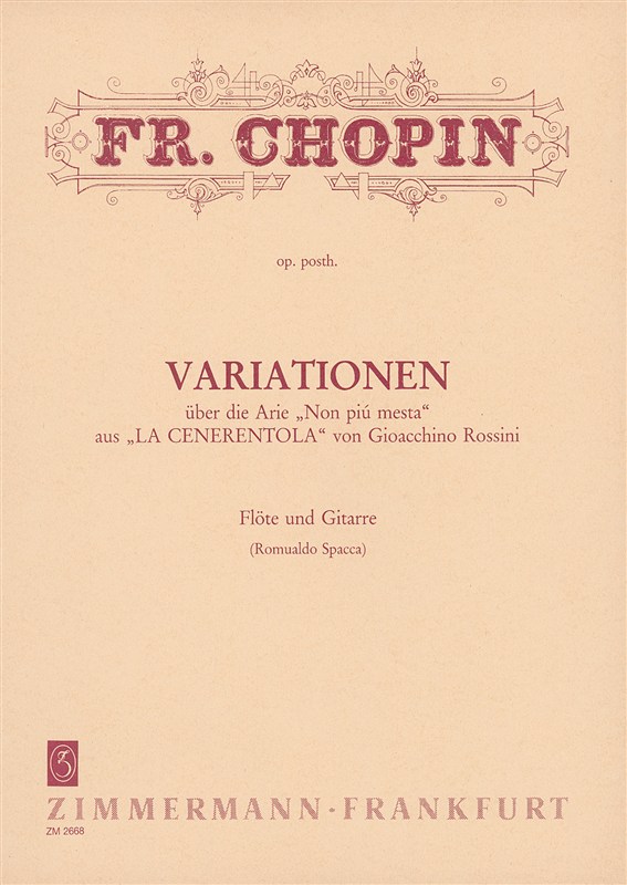 Chopin: Variations On "Non Piu Mesta" (Rossini)