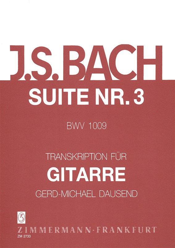 Bach, Js: Suite No 3 Bwv 1009
