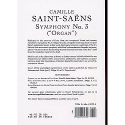 Camille Saint-Saens: Symphony No.3 In D Minor 'Organ' Op.78 (Miniature Score)
