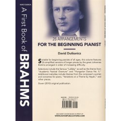 Johannes Brahms: A First Book Of Brahms - For The Beginning Pianist