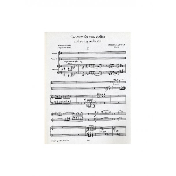 Malcolm Arnold: Concerto For Two Violins (Study Score)