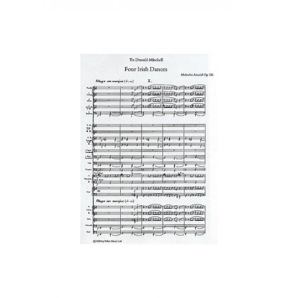 Malcolm Arnold: Four Irish Dances Op.126 (Score)