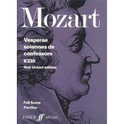 W.A. Mozart: Vesperae Solennes De Confessore - Full Score (Faber Urtext Edition)