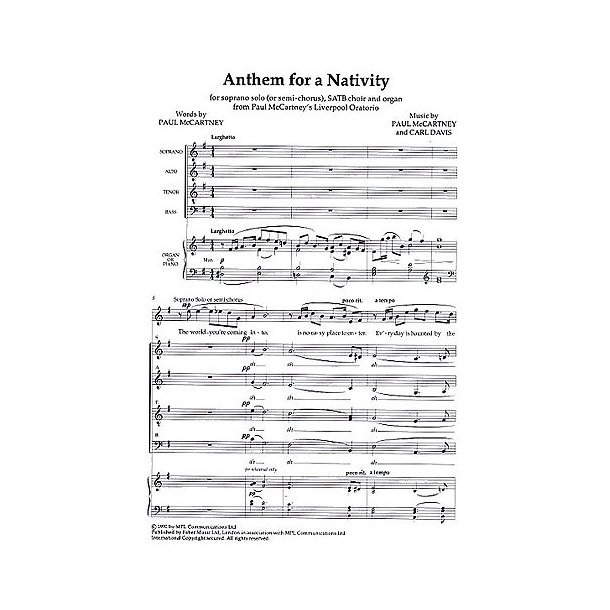 Paul McCartney/Carl Davis: Anthem For A Nativity