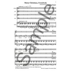 Merry Christmas Everybody! SATB/Piano