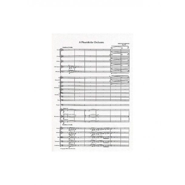 Malcolm Arnold: A Flourish For Orchestra Op.112 (Score)