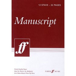 Faber Music Manuscript Paper: 12 Stave - 32 Pages - A4 - White