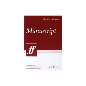 Faber Music Manuscript Paper: 12 Stave - 32 Pages - A4 - White