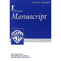 Faber Music Manuscript Paper: 12-Stave - 64 Pages - A4 - White (Spiral Bound)