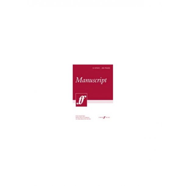 Manuscript Paper A4 12-Stave - 200 Pages White