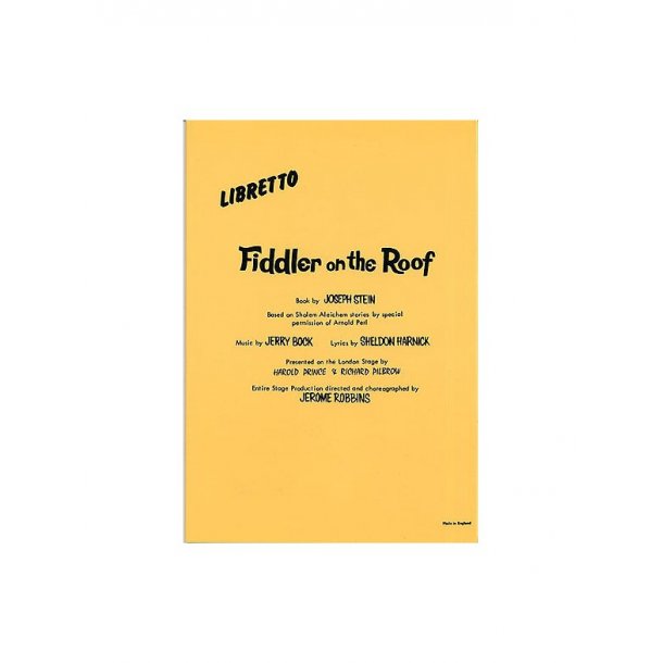 Fiddler On The Roof: Libretto