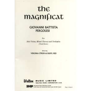 Giovanni Pergolesi: The Magnificat (Vocal Score)